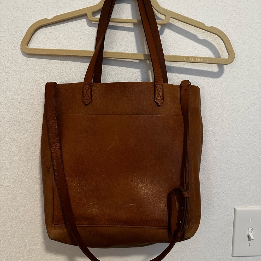 Madewell Brown Leather Tote Bag